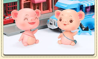 創意汽車用品可愛男女生個性搖頭小豬萌寵寶貝車載內飾品擺件高檔