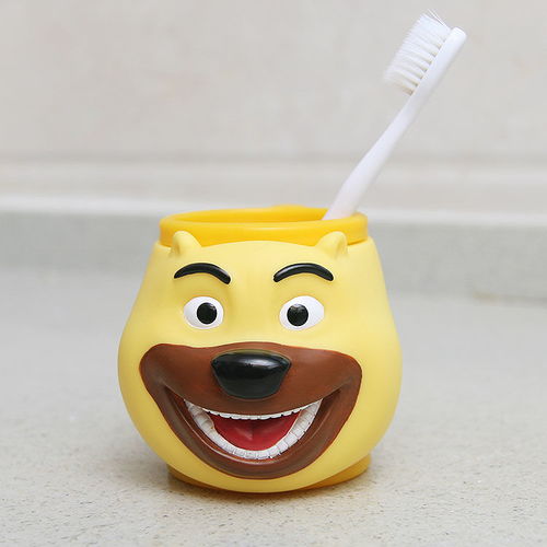 兒童水杯立體卡通造型牙刷杯塑料杯仿摔創(chuàng)意可愛(ài)寶寶漱口杯食品級(jí)
