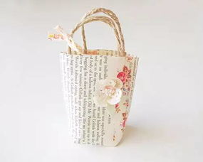 紙袋變廢為寶 diy迷你可愛雜貨風小禮袋