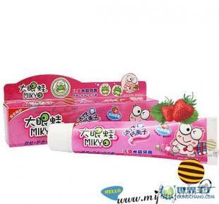 兒童護(hù)理專(zhuān)家大眼蛙水晶牙膏 潤(rùn)潤(rùn)草莓味，可愛(ài)寶的健康選擇